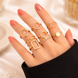 Set of 11 Retro Silver Rings