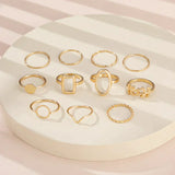Set of 11 Retro Silver Rings