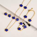 Clover Chain + Necklace + Earrings Set