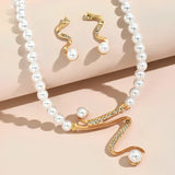 Natural Pearl Gift Set: Necklace & Earrings