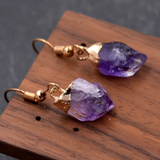 Gold Amethyst Earrings