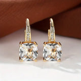 Gold Earrings with Mysterious Stones