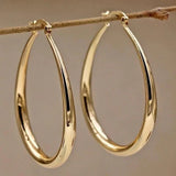 Gold Retro Ring-Shaped Earrings
