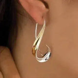 Gold Retro Drop Earrings