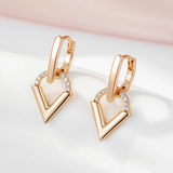 Gold Triangular Earrings