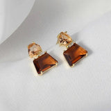 Wüstenkristall Gold Drop Earrings