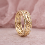 Gold Shimmering & Hollow Ring