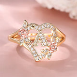 Gold Ring with Crystals