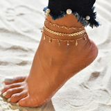 Yellow Anklet with Crystal