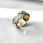 Adjustable Floral Heart Ring