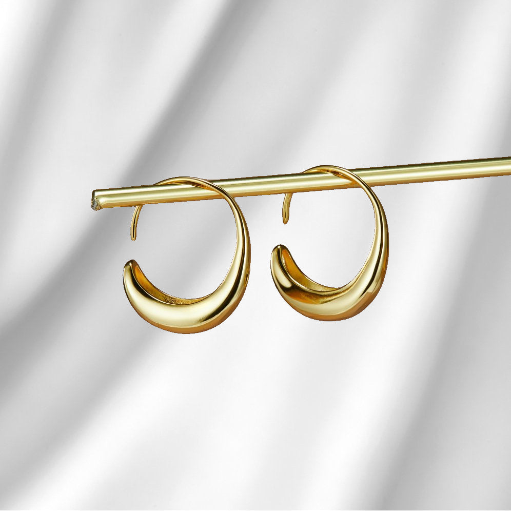 Classic Drop Hoop Earrings