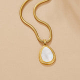 Mother of Pearl Teardrop Necklace