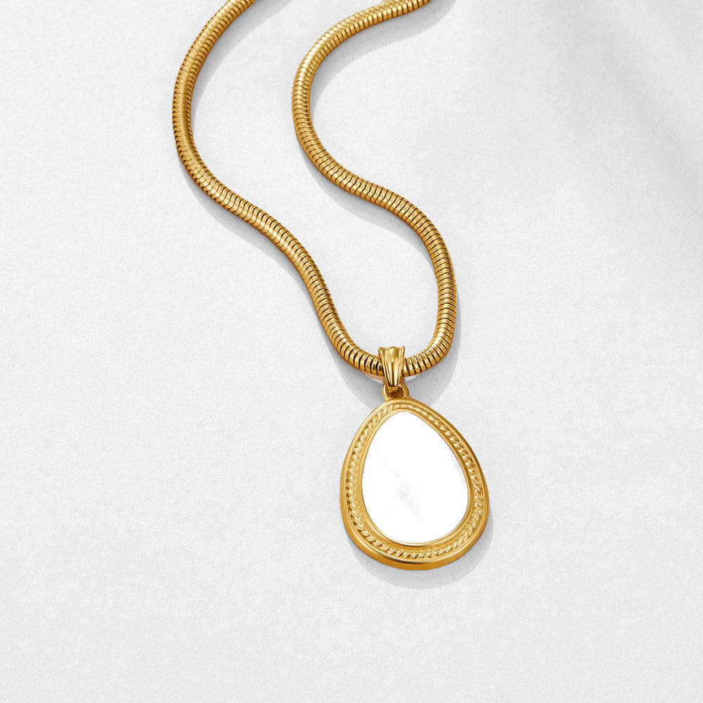 Mother of Pearl Teardrop Necklace