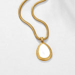 Mother of Pearl Teardrop Necklace