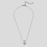 Silver Aquamarine Pendant Necklace